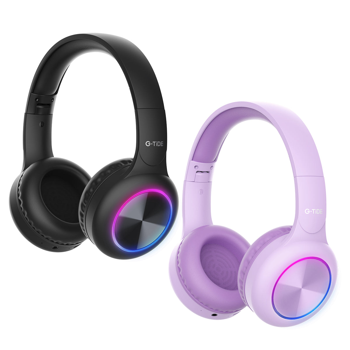 Auriculares G-Tide C1 de diadema en negro y morado
