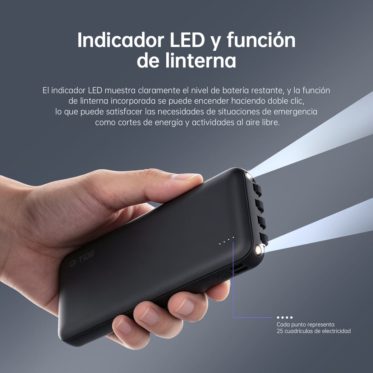 Power Bank G-Tide P1 – vista 2
