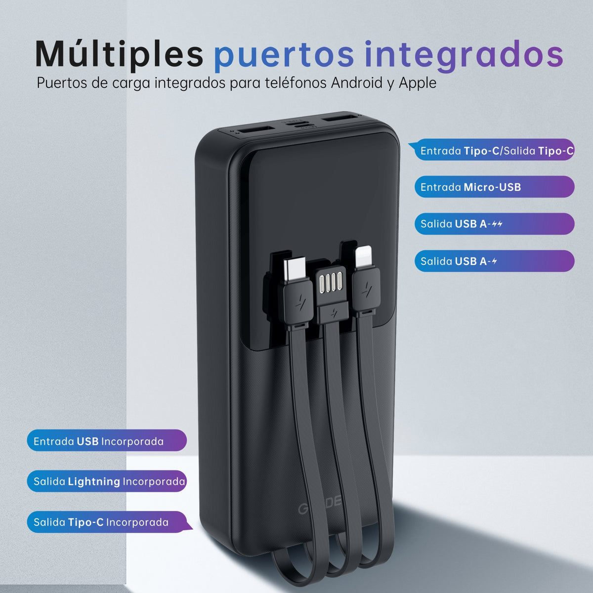 Power Bank G-Tide Easy 2 – vista 2